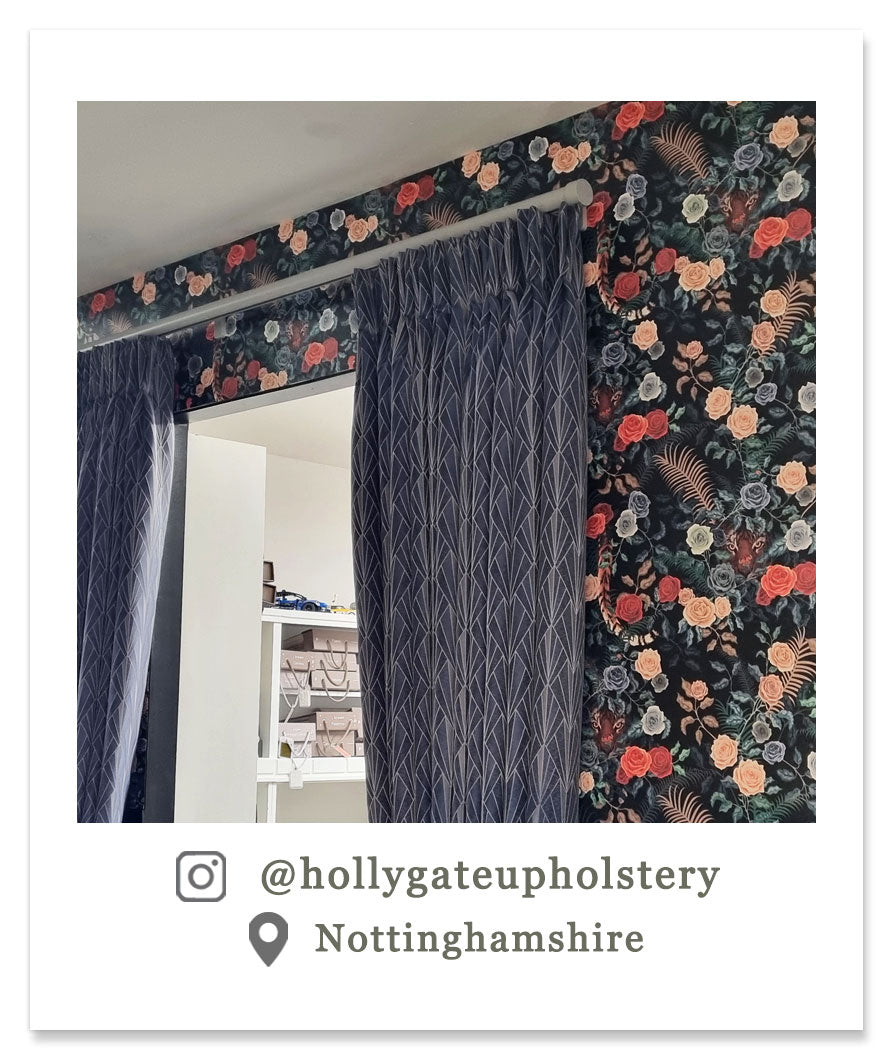 Dark Floral Maximalist Wallpaper by UK Designer, Becca Who