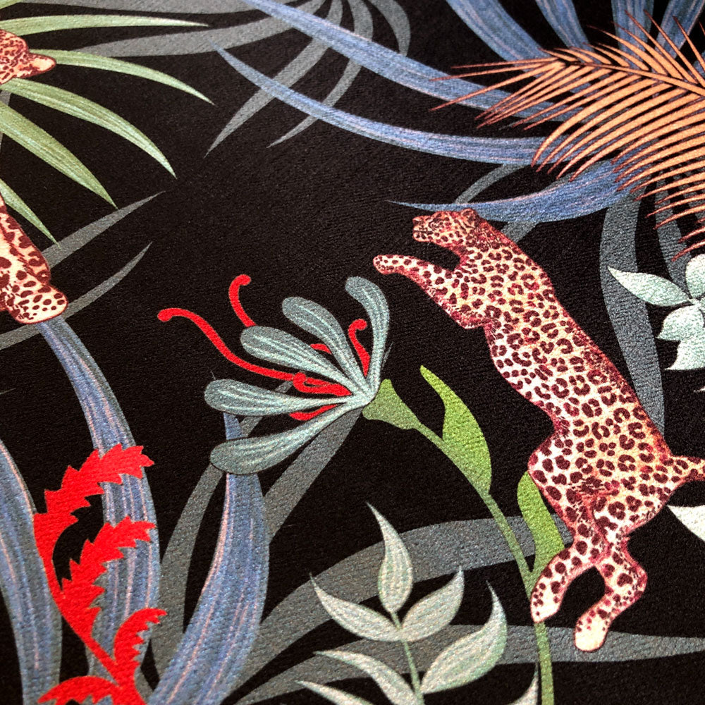 Leopard Luxe in Black & Gold | Designer Velvet Fabric