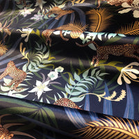 Leopard Luxe in Navy & Gold  | Velvet Fabric Sample