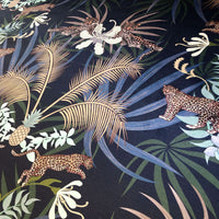 Leopard Luxe in Navy & Gold | Designer Velvet Fabric