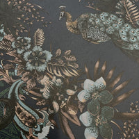 Magic Of India in Nightfall Blue | Patterned Designer Wallpaper