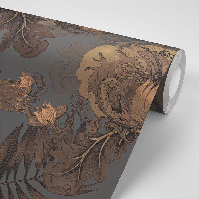 Dark Bold Statement Wallpaper for Luxury Interiors by UK Designer, Becca Who