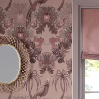 Dusky Pink Patterned Designer Wallpaper by Becca Who