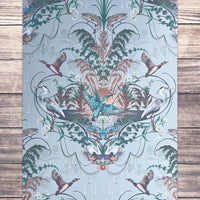 Soft Blue River Themed Wallpaper for Country Inspired Interiors by Designer, Becca Who