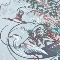 Light Blue River Themed Wallpaper for Country Inspired Interiors by Designer, Becca Who