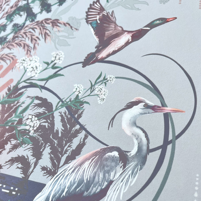 Elegant Pale Blue Wallpaper for Country Inspired Interiors by Designer, Becca Who