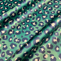 Green Leopard Print Velvet Designer Furnishing, Upholstery & Curtain  Fabric by Becca Who