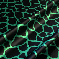 Bold Emerald Green & Black Patterned Velvet for Designer Upholstery