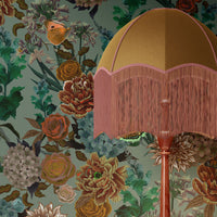 Sage Jade Green Floral Wallpaper Vintage Style