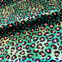 Bold Green Leopard Print Velvet for Upholstery ad Curtains