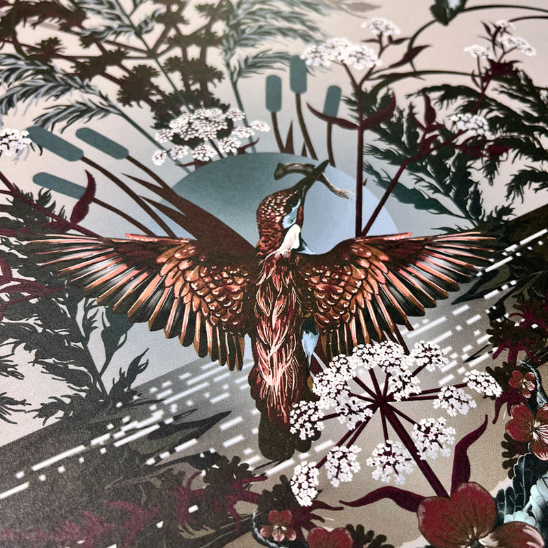 Grey Luxury Wallpaper for Country Interiors by Designer Becca Who