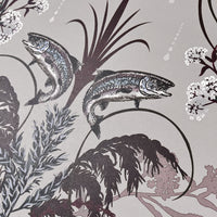 Grey Statement Wallpaper for Country Decor by Designer Becca Who