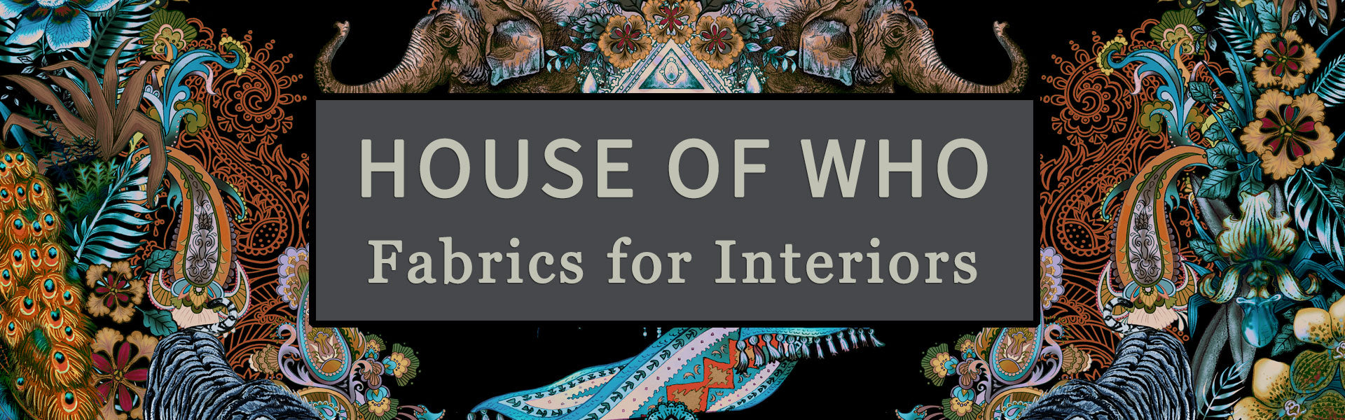 Designer Fabrics for Interiors, House Of Who Collection for Upholstery, Curtains and Soft Furnishings by Becca Who