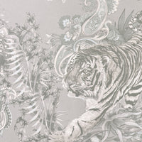 Decorative Indian Pattern Designer Wallpaper with Tiger by Becca Who