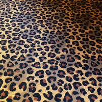 Natural Leopard Print Velvet Furnishing Fabric