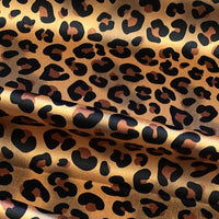 Leopard Print luxurious Velvet Furnishing Fabric in Gold & Tan