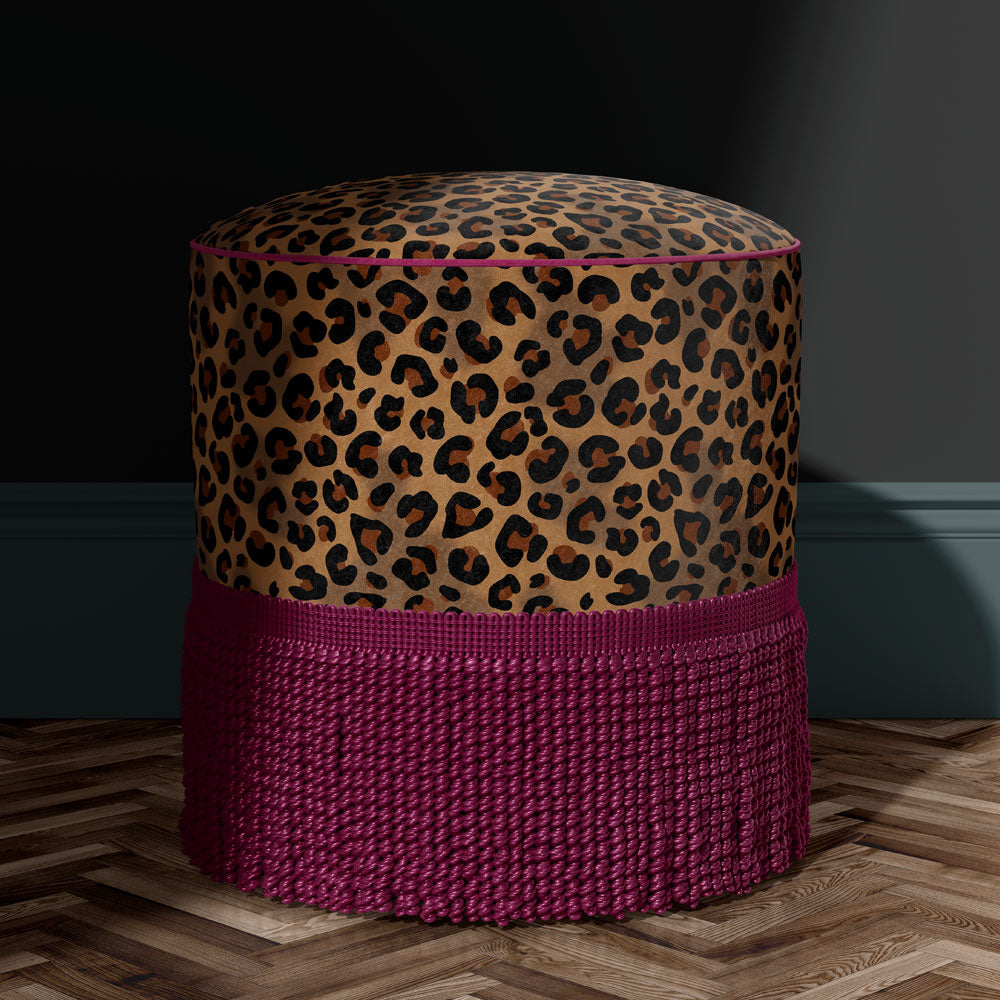 Leopard Print Velvet Upholstery Fabric for Furniture 