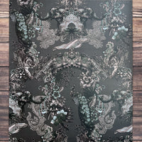 Dark Decor Statement Designer Wallpaper in Charcoal Grey by Becca Who