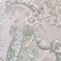 Decorative Indian Pattern Designer Wallpaper in Pale Ivory by Becca Who