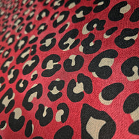 Burgundy Merlot Leopard Print Velvet Upholstery & Curtain fabric by UK Designer, Becca Who