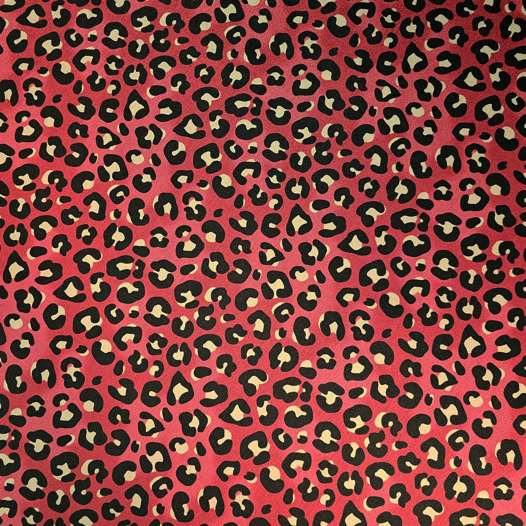 Burgundy Leopard Print Velvet Fabric by Designer, Becca Who