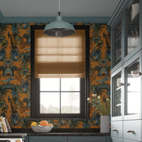 Mustard Patterned Kitchen Wallpaper