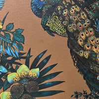 Designer Wallpaper with Indian Pattern in Mustard Yellow by Designer, Becca Who
