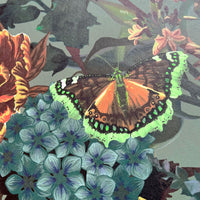 Green Floral Vintage Inspired Wallpaper by UK Designer, Becca Who