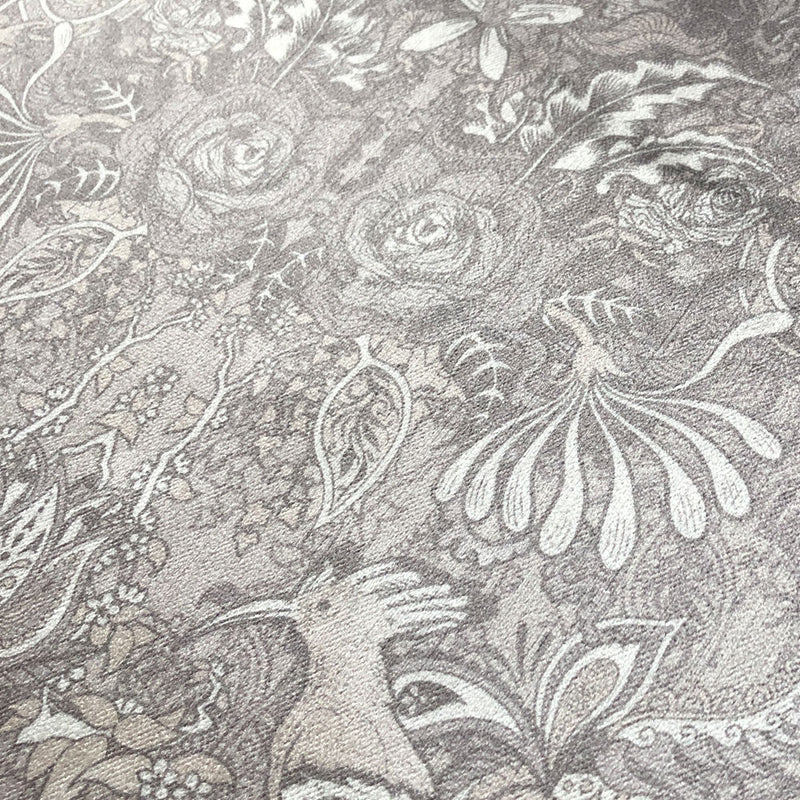 Pale Stone Decorative Patterned Velvet Fabric for Upholstery and Curtains by Designer, Becca Who