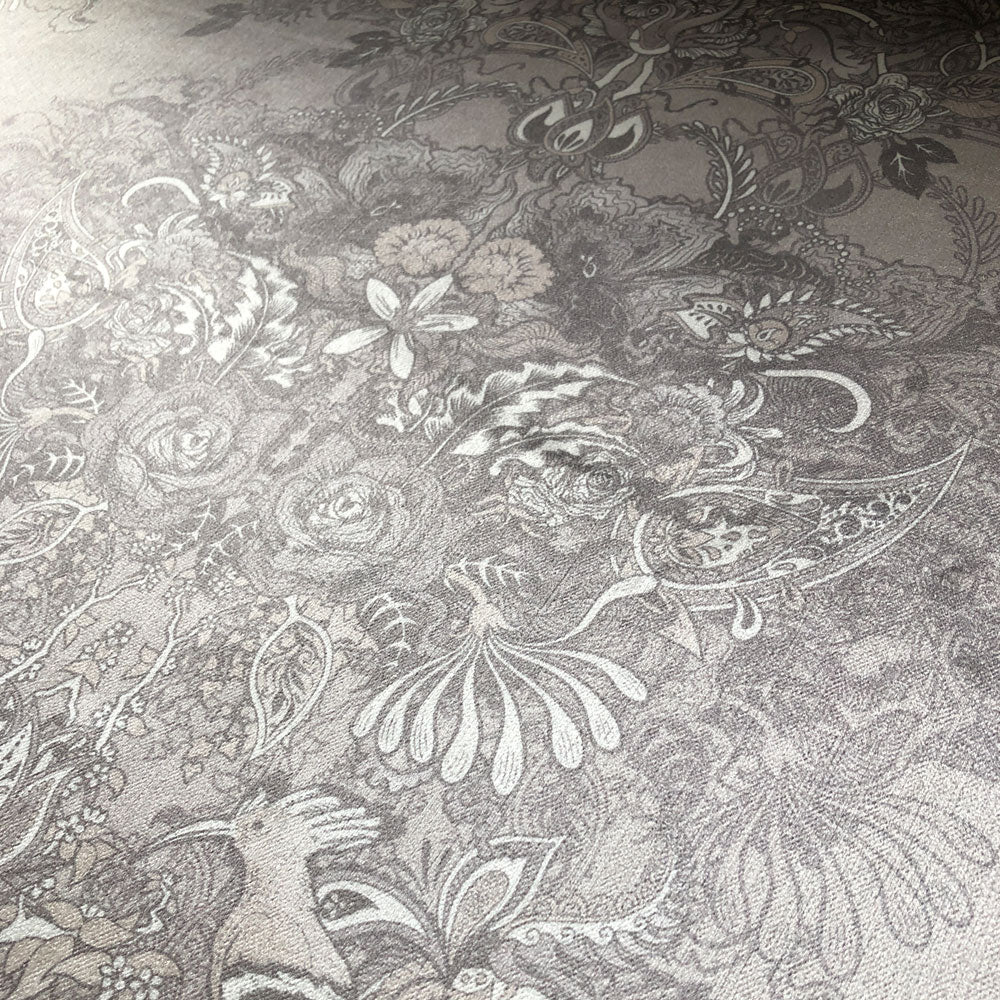 Pale Stone Decorative Velvet Fabric for Upholstery and Curtains by Designer, Becca Who