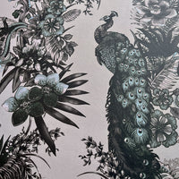 Grey Silver Luxury Statement Wallpaper with Indian Pattern by UK Designer Becca Who 