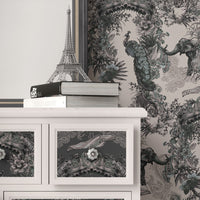 Indian Patterned Neutral Feature Wallpaper by Becca Who