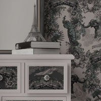 Indian Patterned Neutral Feature Wallpaper by Becca Who