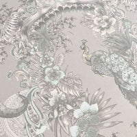 Decorative Indian Pattern Designer Wallpaper with peacock by Becca Who