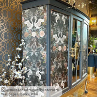 Dark Floral Luxury Wallpaper by Designer Becca Who