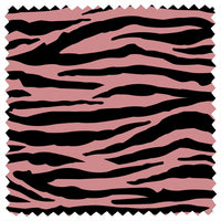 Pink & Black Zebra Print Furnishing Fabric Sample