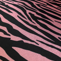 Pink & Black Zebra Print Curtain Fabric by UK Designer, Becca Who