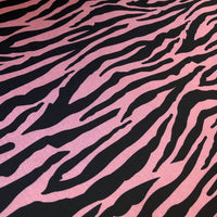 Elegant Pink & Black Zebra Fabric for Upholstery, Curtains & Blinds