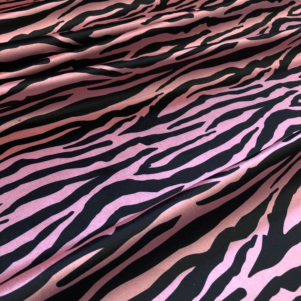 Pink & Black Zebra Print | Designer Furnishing Fabric – Becca Who