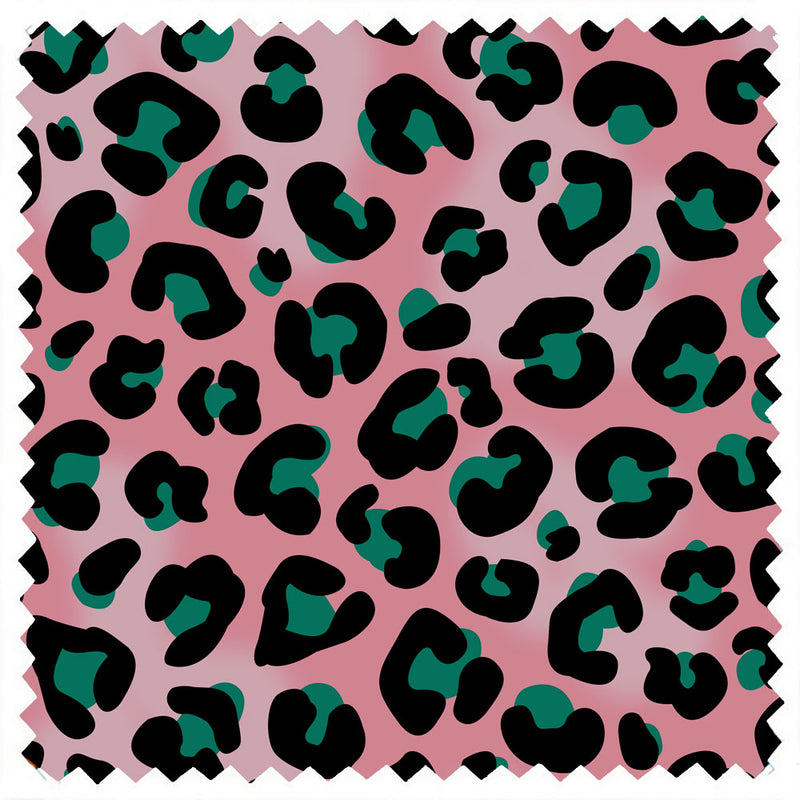 Pink Leopard Print Furnishing Fabric Sample by Designer, Becca Who