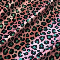 Pink Leopard Print Upholstery and Curtain Fabric for Interiors