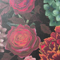 Dark Floral Statement Maximalist Wallpaper by British Designer, Becca Who
