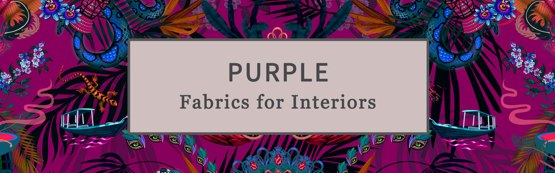 Purple Fabric for Interiors, Upholstery, Curtains & Soft Furnishings by Designer, Becca Who