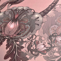 Rose Pink Statement Designer Bedroom Wallpaper by Becca Who