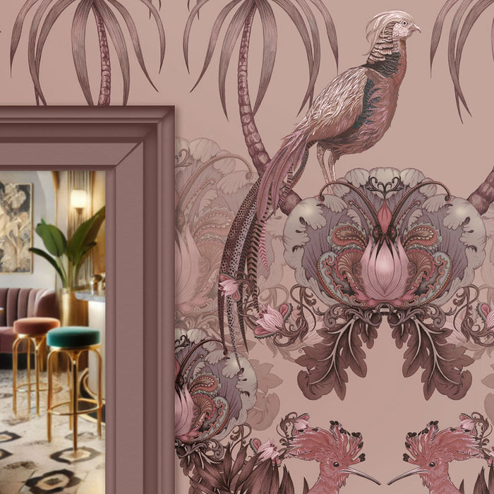 Rose Pink Statement Luxury Wallpaper by Becca Who