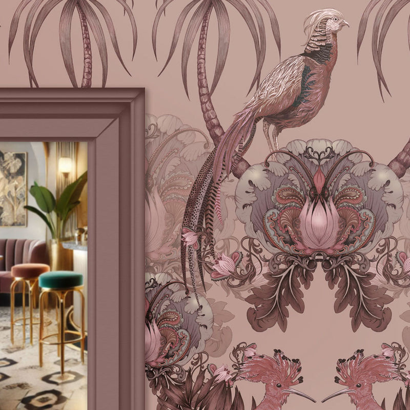 Rose Pink Statement Luxury Wallpaper by Becca Who