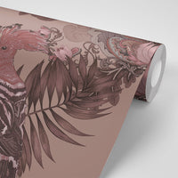 Rose Pink & Chocolate Luxury Statement Bedroom Wallpaper by Becca Who