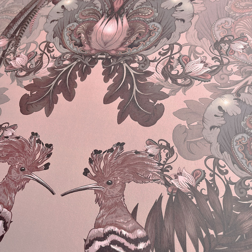 Rose Pink Bold Patterned Luxury Wallpaper by Becca Who