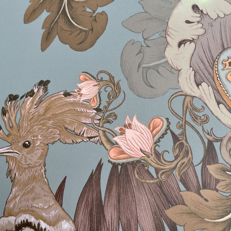 Duckegg Blue Bold Patterned Wallpaper by UK Wallpaper Designer, Becca Who