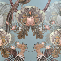Duckegg Blue Bold Statement Wallpaper by British Wallpaper Designer, Becca Who
